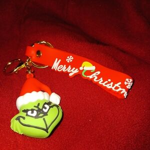 Grinch Christmas Keychain